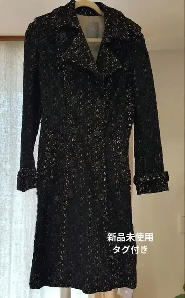 DAMA collection 블랙 레이스 트렌치코트