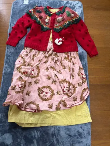 핑크하우스 가디건 에이프런 양말 2족 세트