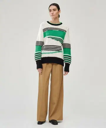 DES PRES 믹스 스티치 크루넥 풀오버