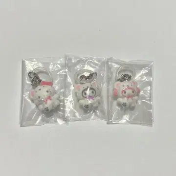 산리오 포근포근 스노우 마커 액세서리 키티 마이멜로디 쿠로미 3종