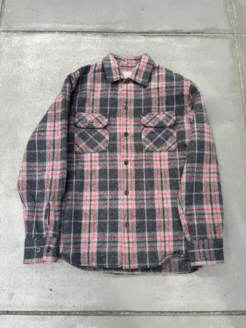 아메카지 울 체크 셔츠