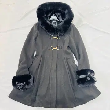 새상품급 MARS 퍼 A라인 플레어 코트 지뢰계