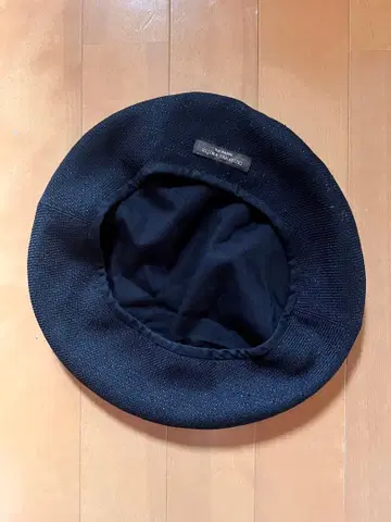 KIJIMA TAKAYUKI 코튼 라메 블랙 베레모 리버서블