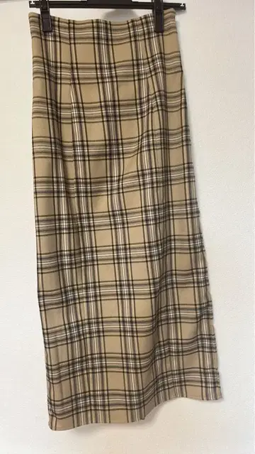 LIP SERVICE 베이지 체크 타이트 스커트