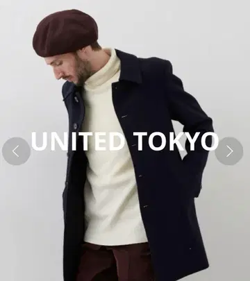 [새상품급] UNITED TOKYO 스텐카라 코트 네이비 사이즈 1
