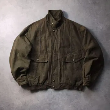 90s 00s 피치 스킨 충전솜 블루종 와이드 소매 짧은 기장 노움코어