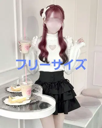 미셸 마카롱 이모 하트컷 터틀 니트 허니 뮤우 화이트 F