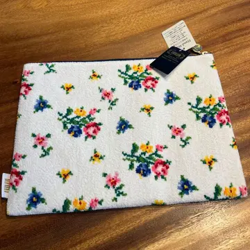 페이러 플랫 파우치 꽃무늬