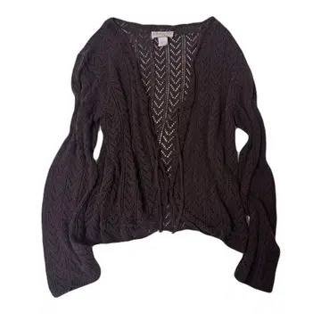 페어리 그런지 가디건 볼레로 갸루 브라운 프릴 모리걸