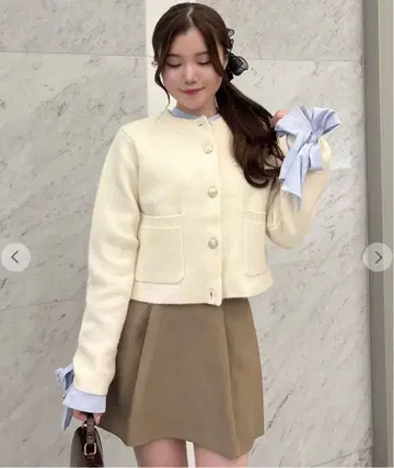 코코딜 라쿤 혼방 더블 페이스 니트 가디건