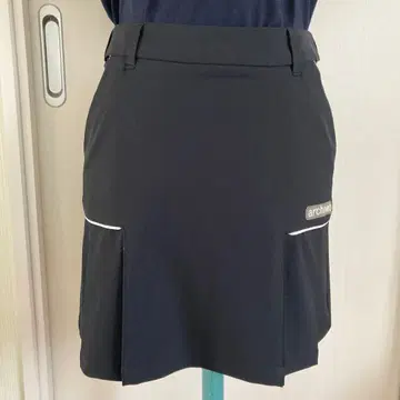 archivio 골프 스커트 블랙 슬릿 포함