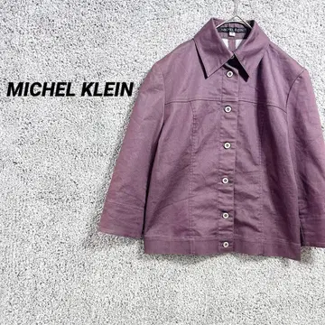 3342 미쉘클랑 G 자켓 겉옷 아우터 M 7부 소매 보라색