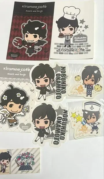 오카모토 노부히코 Kiramune 스티커 씰 8장 세트