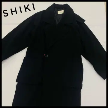 SHIKI 블랙 롱 코트 블랙 루즈핏 shikitokyo