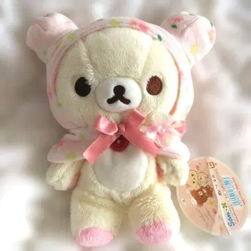 푹신푹신 코리락쿠마 meets 차이로이코구마 모아 봉제 인형 판초