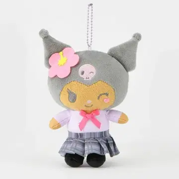 산리오 마스코트 파우치 쿠로미 브라운 갸루 일광화상 키체인