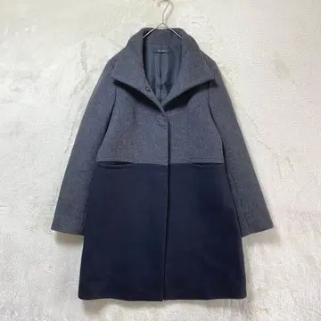 어반 리서치/코트/바이컬러 스냅 버튼 그레이