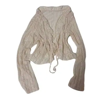 페어리 그런지 가디건 볼레로 히메갸루 아이보리 프릴 레이스