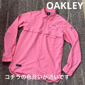 새상품급 OAKLEY 오클리 스컬 남성용 긴팔 셔츠 살몬 핑크 L