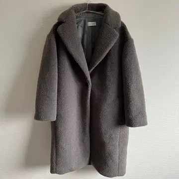 플라스테 보아 롱 코트 그레이 충전솜 M 테디베어 PLST