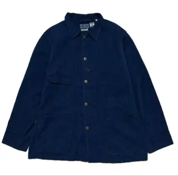 새상품급 다크 네이비 혼아이사시코 자수 커버올 M 아이 블루블루 탄력