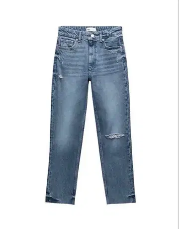 ZARA 데님 팬츠 스트레이트핏 데미지
