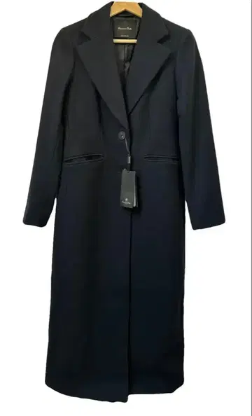 MASSIMO DUTTI 롱 코트 네이비