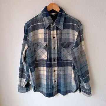 DC 플란넬 셔츠 L 네이비 계열 체크