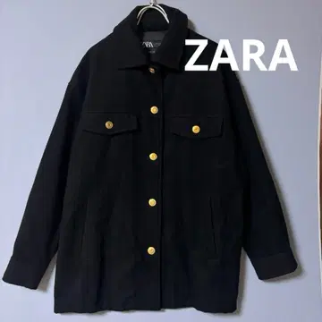 ZARA 골드 버튼 자켓 BLACK S