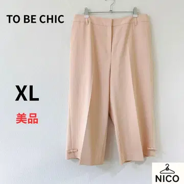 투 비 시크 44 고급 리본 크롭 팬츠 가우초 팬츠 출퇴근