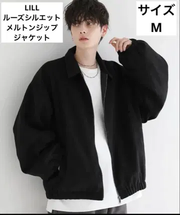 LILL 루즈 실루엣 멜톤 지퍼 자켓