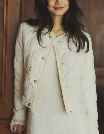 TAION x anuans 노카라 퀼팅 숏 다운