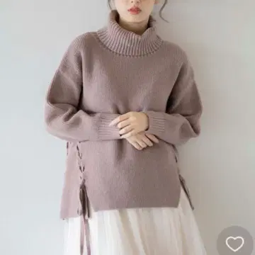 Noela 레이스업 니트탑 85 모카