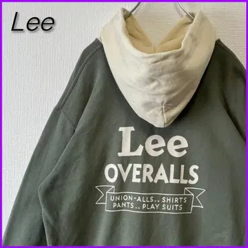 Lee 리 백 프린트 원포인트 자수 로고 풀오버 후드티