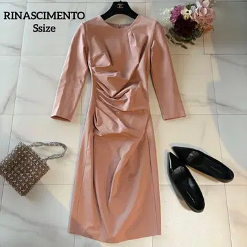 새상품급 리나시멘토 7부 소매 원피스 긴팔 핑크 S