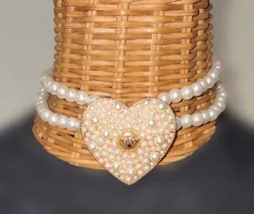 예쁘다, 예쁘다! 하트형 펄 목걸이