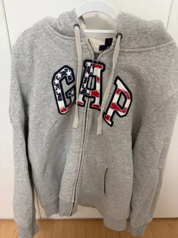 GAP 그레이 플리스 후드티 L