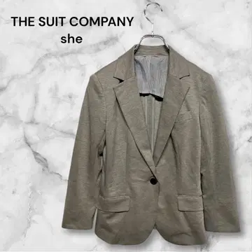더 수트 컴퍼니 그레이 테일러드 자켓 긴팔 포켓 M 사이즈