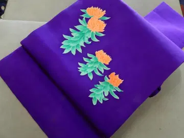 순수 실크 시오제 나고야 오비 복수초  기모노에