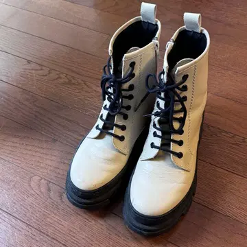 BEAUTY & YOUTH 가죽 레이스업 부츠