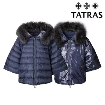 TATRAS 타트라스 리버서블 판초 다운 자켓 네이비 01