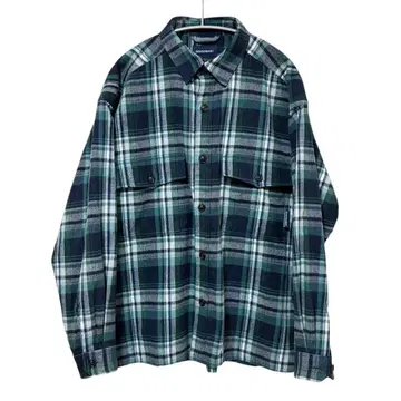 N-509 완판템 디센던트 플레인 플란넬 셔츠 그린 1 고품질
