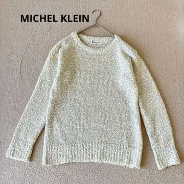 [ 미쉘클랑 ] 아이보리 긴팔 니트 스웨터 라메 38