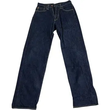 ROADACE 다크 블루 스트레이트 데님 팬츠 빈티지 구제 의류