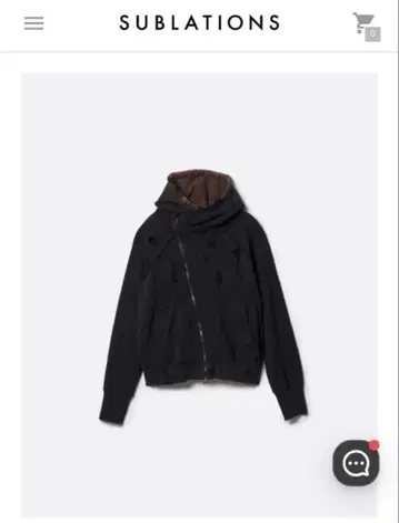 SUBLATIONS SLANT ZIP DAMAGED PARKA .13