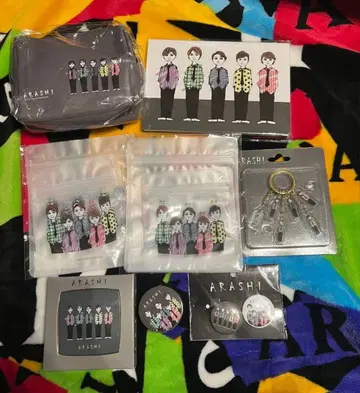아라시 미니 노트 아크릴 키체인 지퍼락 마스킹 테이프 캔뱃지 거울 파우치