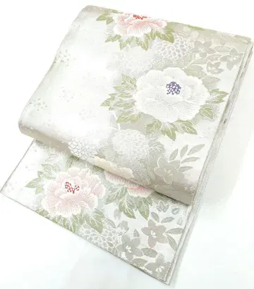 FN12053p 기모노 순수 실크 후쿠로 오비 육통 무늬