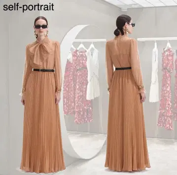 25 신상 SelfPortrait 도트 메쉬 맥시 드레스 UK4
