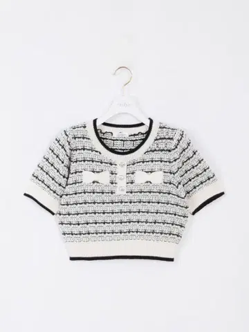 evelyn 트위드 리본 니트