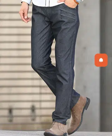 MENZ-STYLE 헤링본 미 실루엣 테이퍼드 팬츠